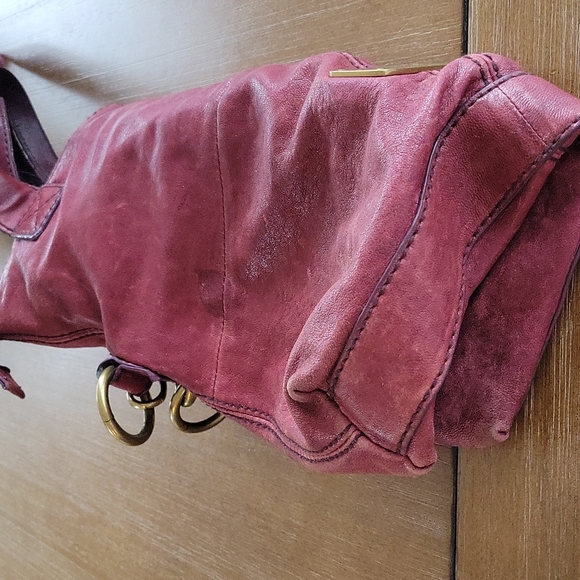 GORGEOUS VINTAGE FOSSIL DISTRESSED LEATHER BAG - Picture 9 of 16